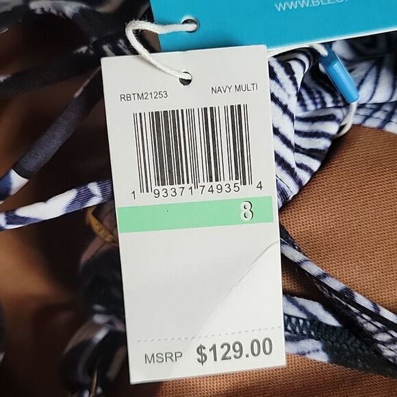 BLEU BY ROD BEATTIE Island Time One-Piece Lace up knotted Women's Swimsu… - Picture 5 of 6